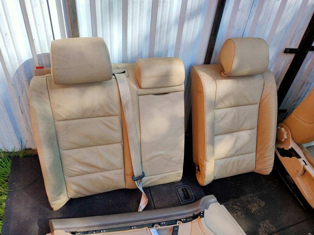 фото №12, Сидіння заднє сидіння audi a4 b6 шкіра beż + обшивки