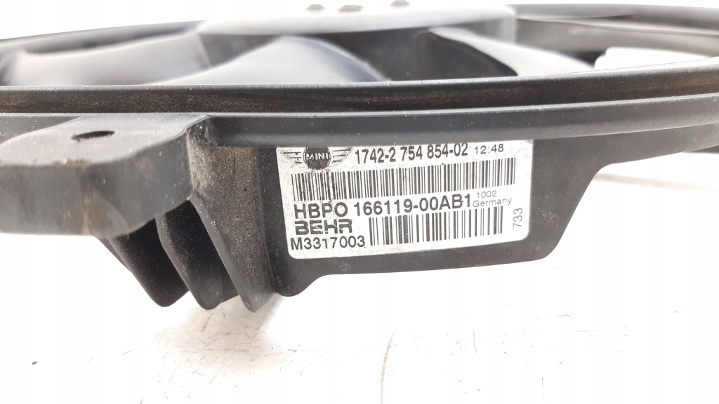 2008 mini one - cooper clubman r55 вентилятор радіатора 16611900ab1 Оригінал