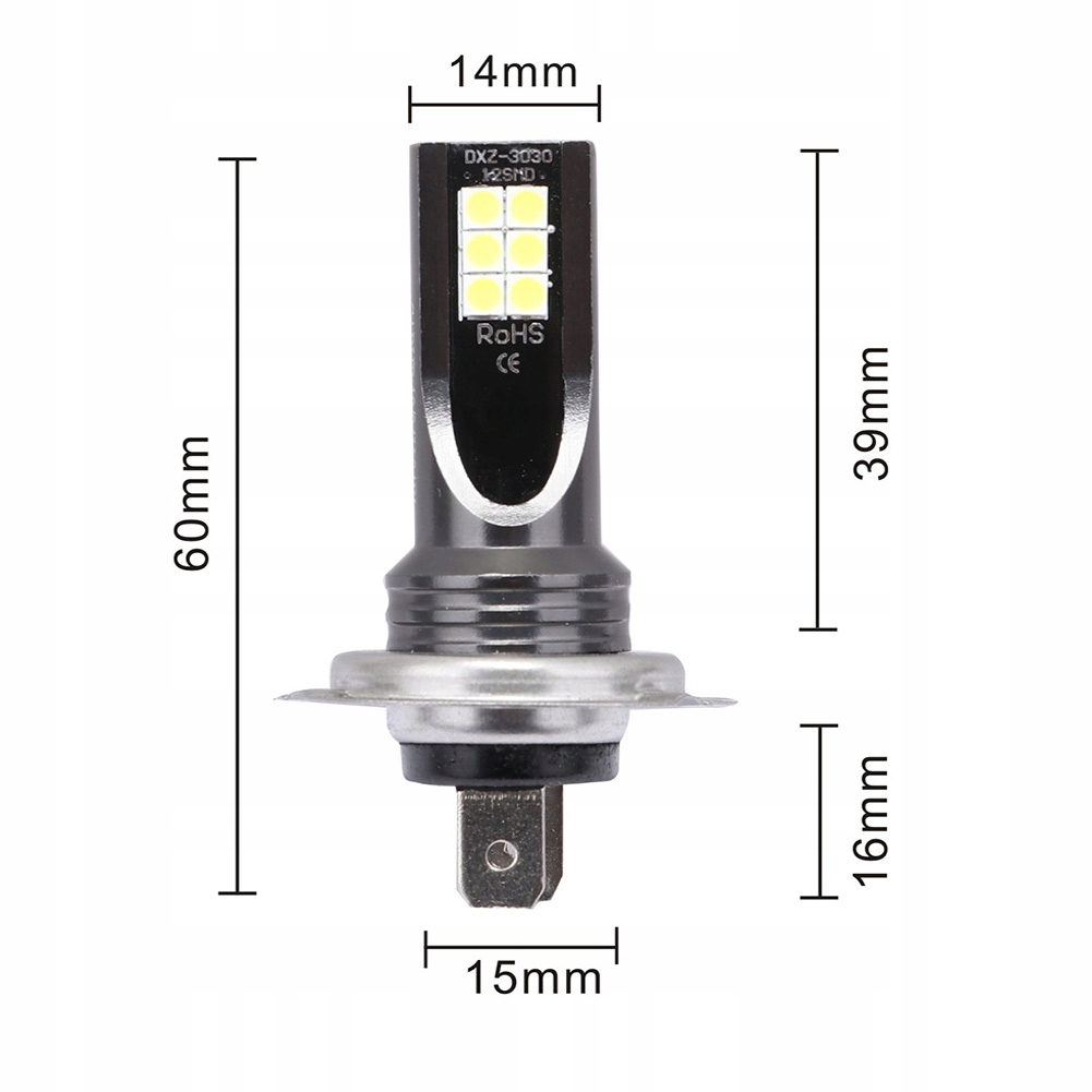 фото №10, Led h7 csp лампочка світлодіоди лампа лампочка 8000lm 6000k