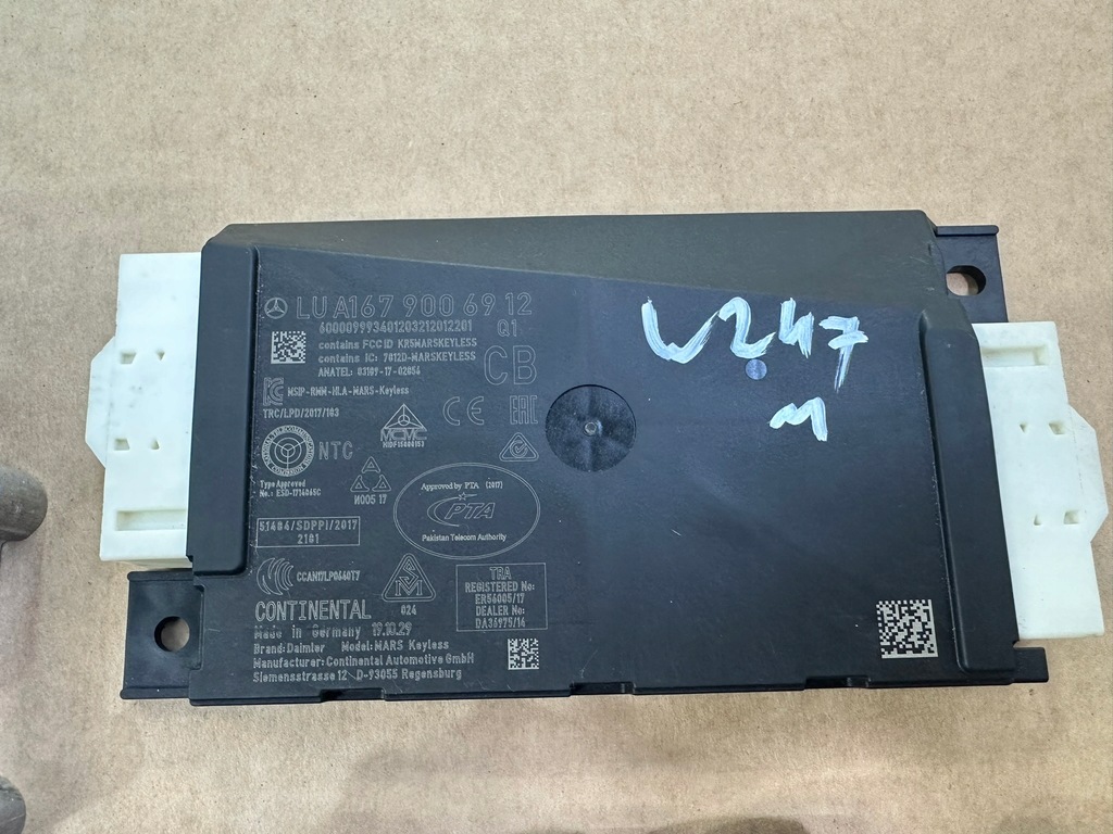 фото №6, Набор стартовый, блок управления двигателя, замок зажигания, ключ, mercedes b klasa w247