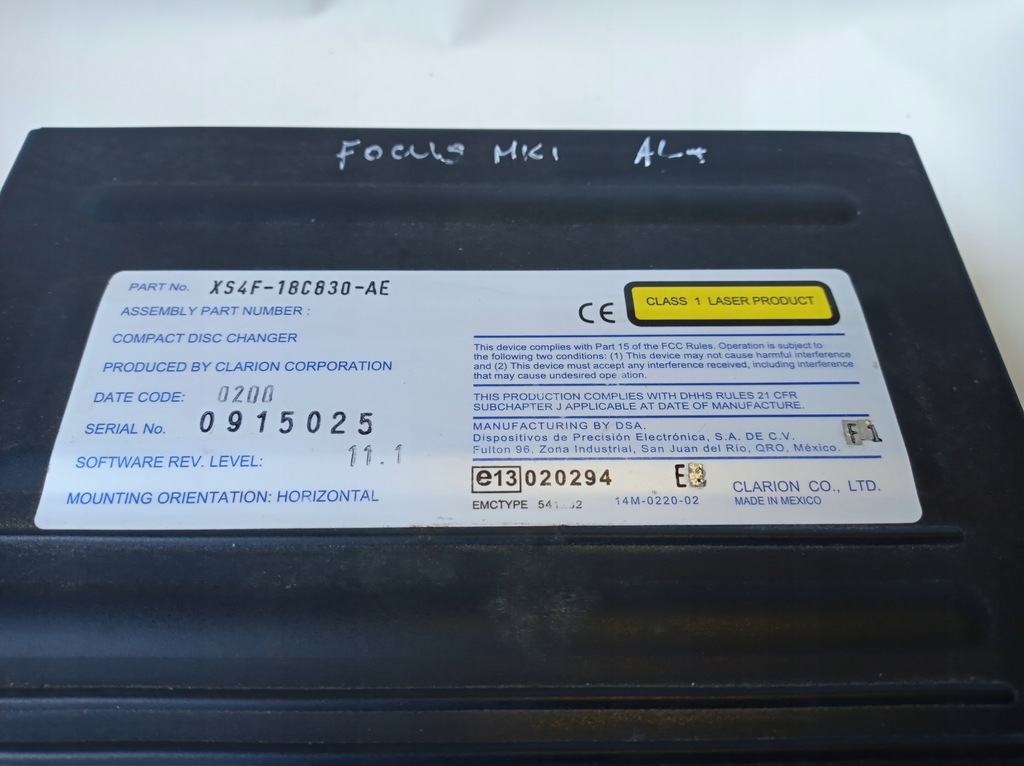 фото №5, Чейнджер дисків cd ford focus mk1 xs4f18c830ae