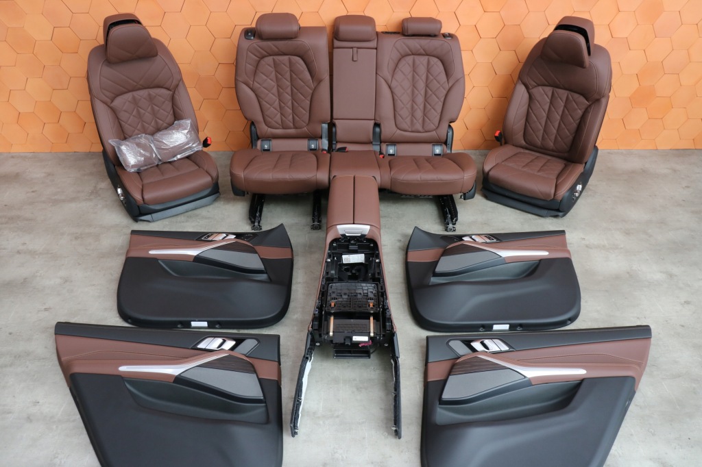 фото №1, Bmw x7 g07 lci салон сиденья заднее сиденье обшивки туннель 3 ряды вентиляция coffee