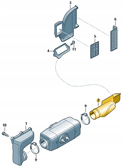 Канал шланг webasto комплект  vw t5 t6 t6.1 оригинал Цена