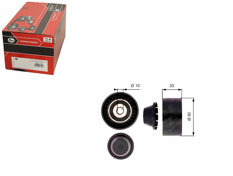 фото №1, Ролик ремінь - ремінь клиновий gates 119230802r 82007