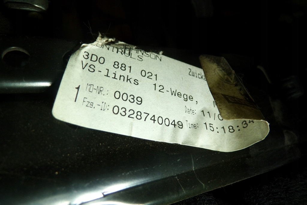 фото №16, Сиденье vw phaeton 3d_ 3d0885041 4.2l бензиновый 246kw 2007