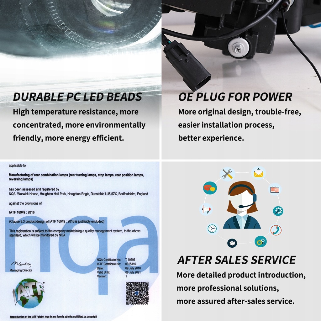 фото №10, Лампа лампы передние full led vland комплект chevrolet camaro 2016-2018