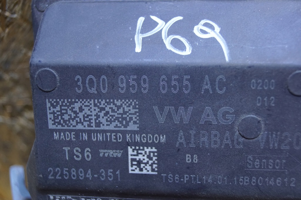 фото №8, Датчик модуль подушка безпеки vw skoda seat 3q0959655ac