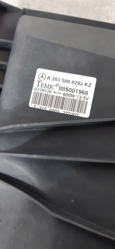 фото №6, Mercedes w203 c klasa вентилятор a2035000293