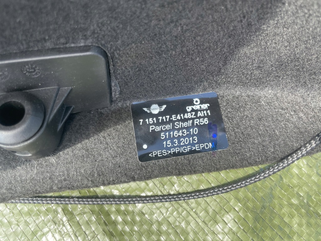 Полка багажника задний  задняя czarna mini cooper r56 7151717 eu в Украине