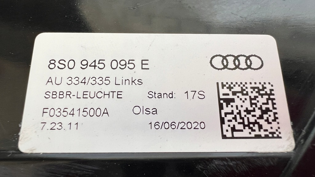 фото №9, Audi tt 8s лампа задняя led левая 8s0945095e