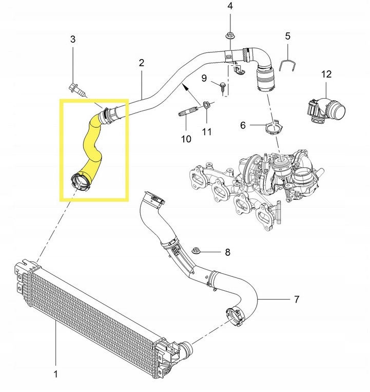 фото №2, Труба шланг turbo renault master iii 144604669r
