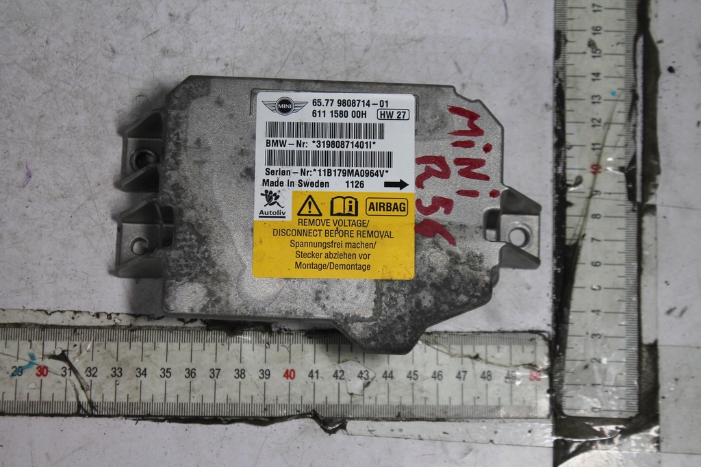 фото №1, Модуль датчик подушка безпеки 9808714 mini r56 r57 r60 08-13