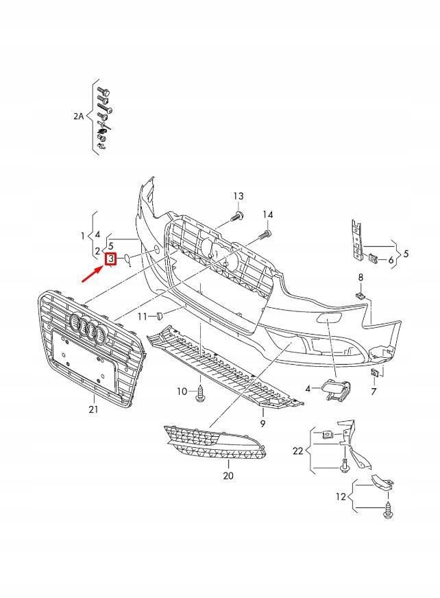 фото №6, Кришка вушко буксирувальний загрунтований vag audi a5 s5 cabriolet 2010 2017