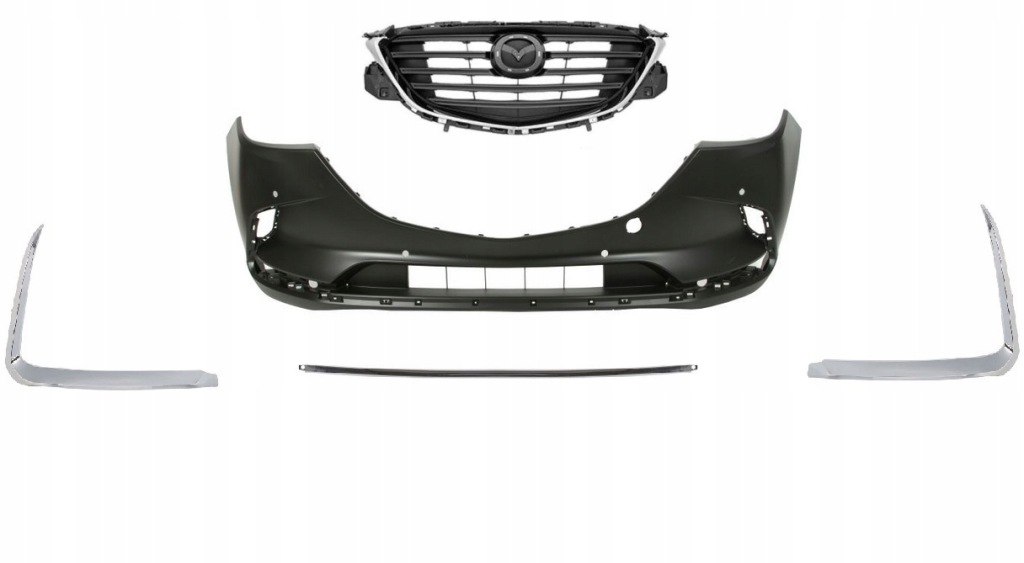 фото №1, Mazda cx-9 cx9 16- бампер + решётка радиатора решётка радиатора решётка + накладки 3x молдинг хром