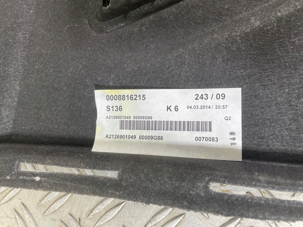 Mercedes w212 12-16 рестайлинг  полка задний  задняя багажника седан a2126901049 Недорого