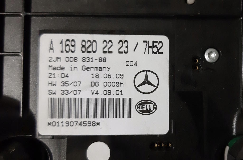 фото №13, B-klasa w245 w169 лампа внутренняя освещение кабины панорама