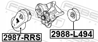 фото №3, Febest ролик натяжителя land rover discovery iv 2010-2016
