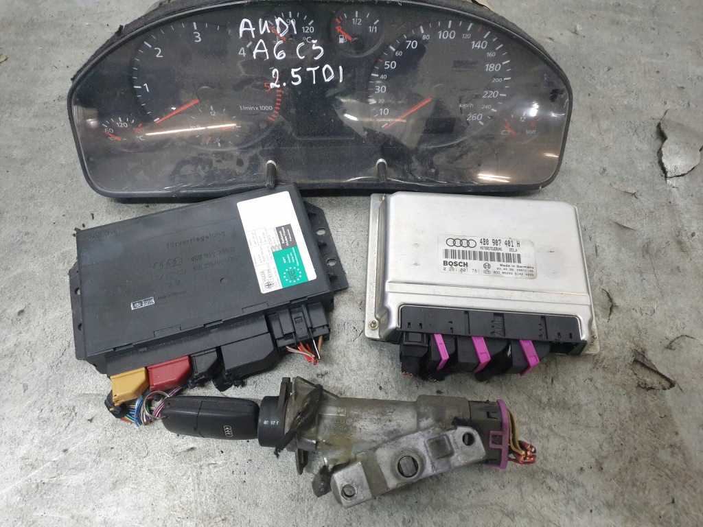 фото №1, Блок управления набор audi a6 c5 2,5tdi 4b0907401h