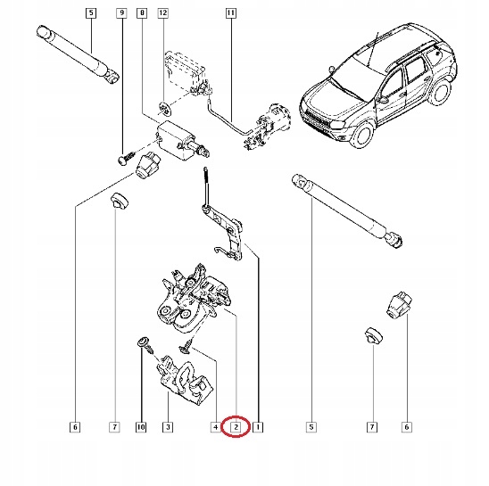 фото №11, Замок кришки задня dacia duster i logan оригінальний renault dacia