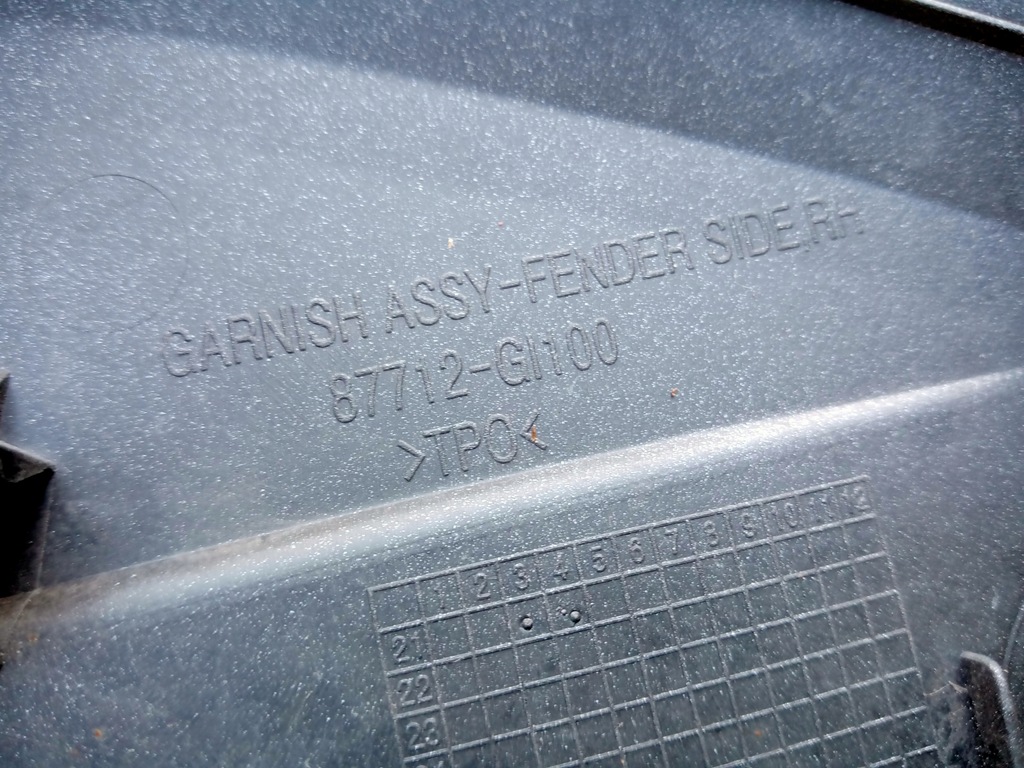 фото №11, Hyundai ioniq v права молдинг крила перед