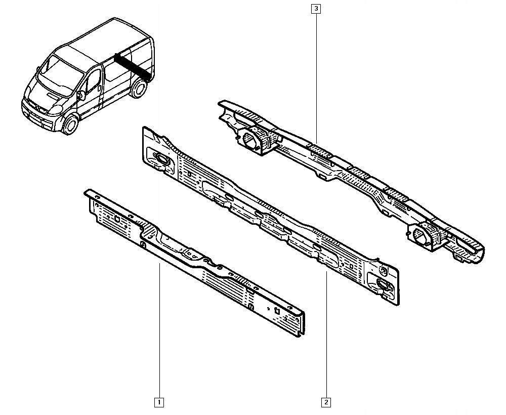 фото №2, Усилитель бампера балка renault trafic ii задняя