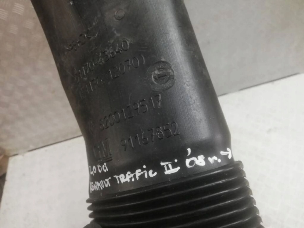 фото №3, Xx trafic ii 2.0 труба шланг воздуха 8200129517