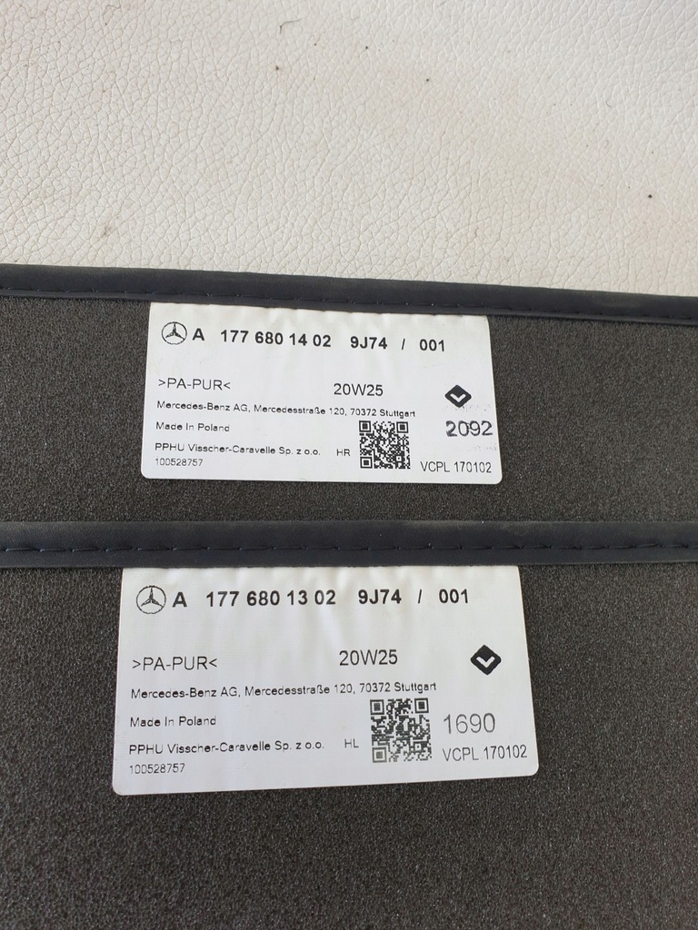 фото №6, Mercedes a-klasa w177 18-22 килимки велюрові задня a1776801402 a1776801302
