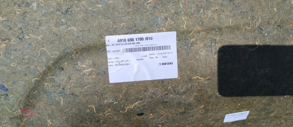 фото №5, Потолок mercedes sprinter 907 910 2022r a9106901700