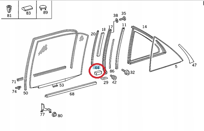 Mercedes-benz a 1407350698 ущільнення скло в Україні
