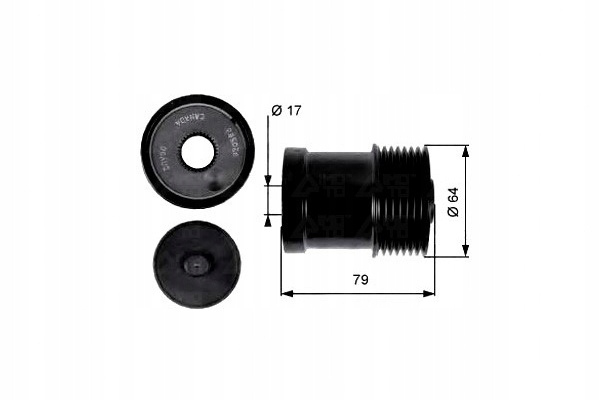 Gates шків генератора ford transit 2.4d 01 Ціна