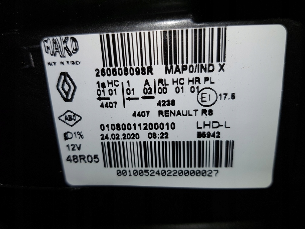 фото №16, Новый оригинальный фара led renault clio iv левый 260606098r