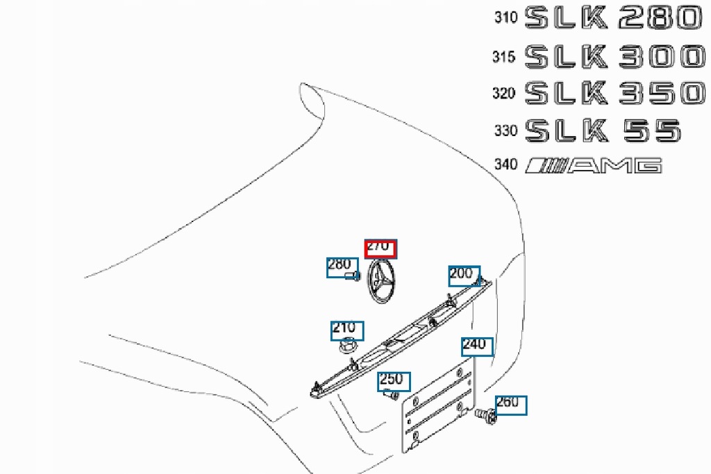 фото №9, Mercedes benz slk r171 эмблема na задняя крышка багажника новый оригинальный a