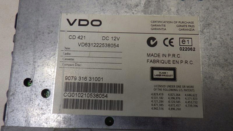 фото №9, Радіо cd vdo expert jumpy scudo ii 4829419 4531182 4121284 4471385