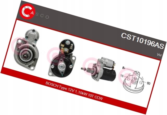 Купити Стартер 12v 1.1kw - casco cst10196as