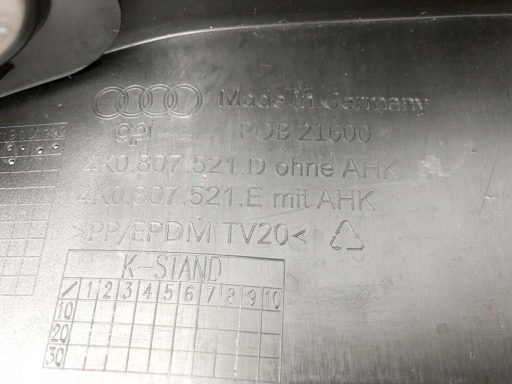 фото №14, Audi a6 c8 2018- спойлер накладка бампера задня