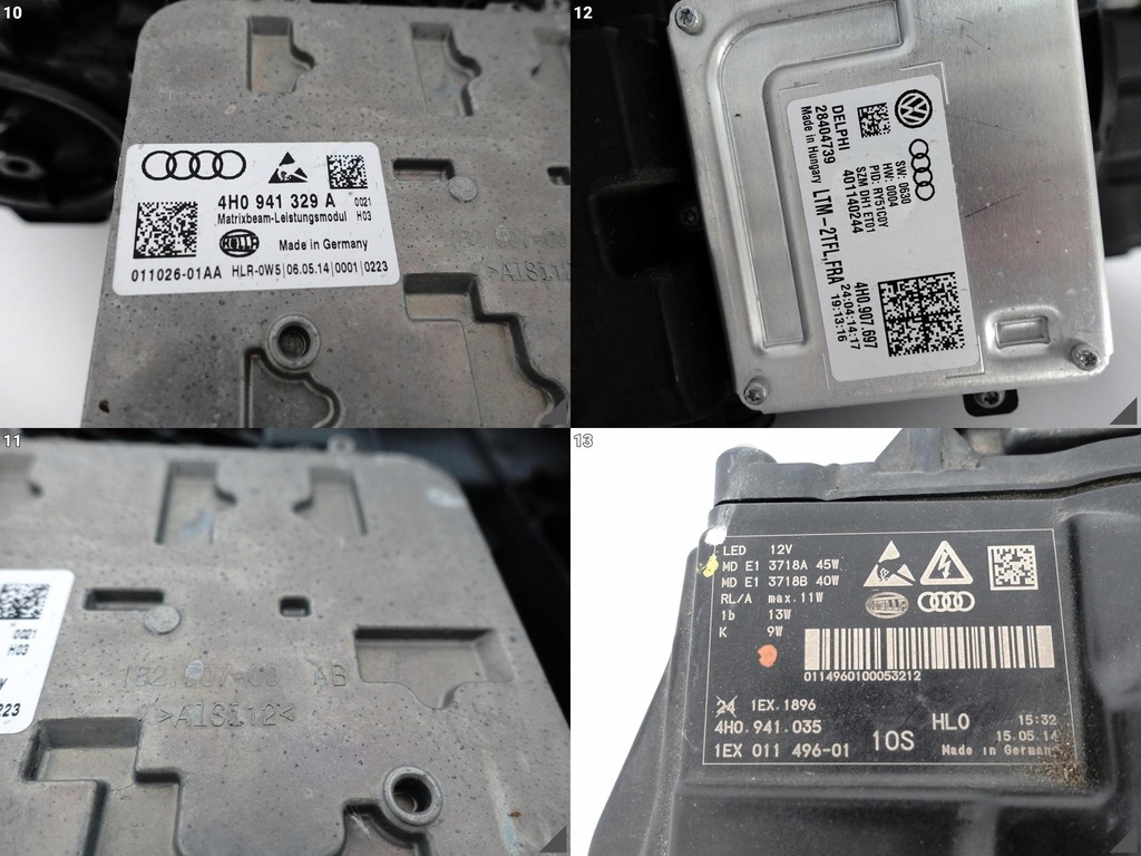 фото №11, Audi a8 s8 4h0 d4 lift 13-17 matrix full led лампа левая перед eu комплектная