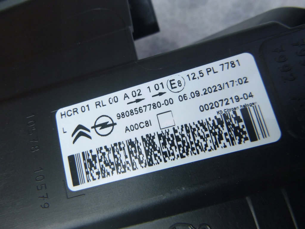 фото №7, Opel vivaro c citroen jumpy iii 3 лампа левая 9808567780-00