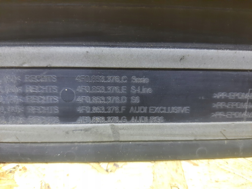 фото №5, Правая молдинг порог задняя audi rs6 c6 4f0853376g