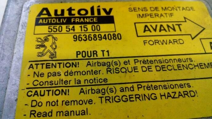 фото №8, Модуль датчик подушка безопасности peugeot оригинальный номер 9636894080