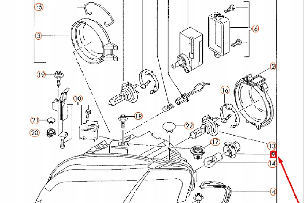 фото №8, Audi a4 b7 кронштейн лампочка поворотник передний новый оригинальный 8e0953