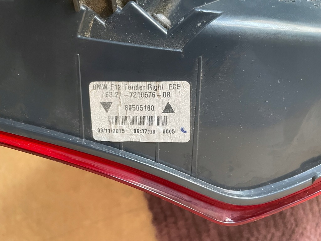 фото №7, Bmw 6 f12 f13 f06 лампа правый задняя 89505160