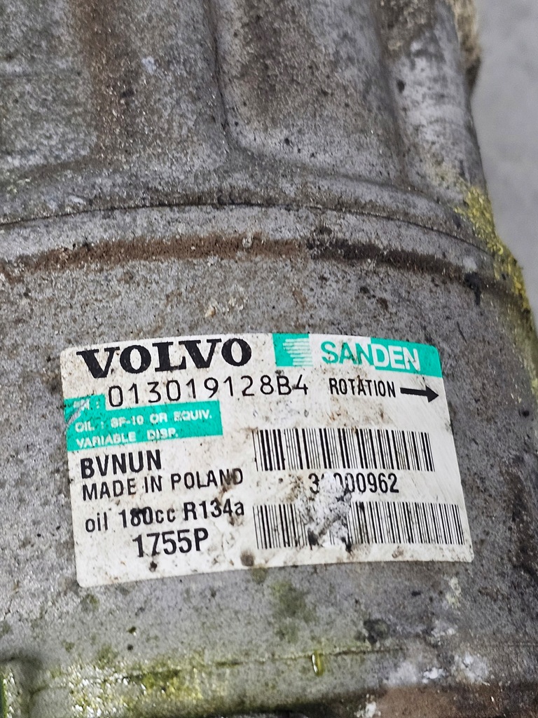 фото №6, Volvo c30 1.6 компрессор насос кондиционера 36000962
