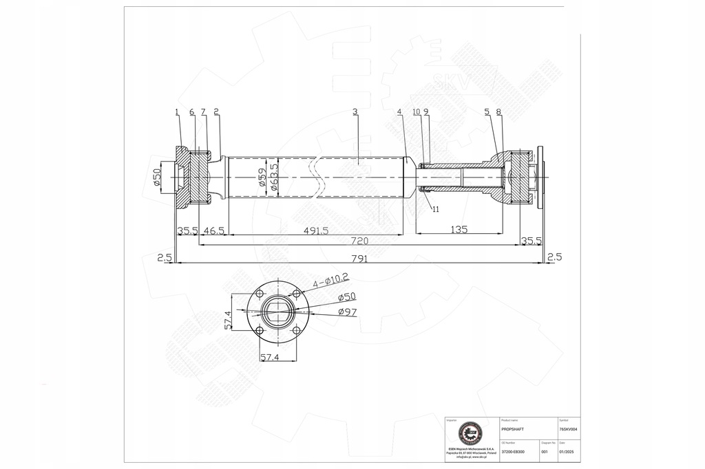 фото №1, Wał привідний 37200eb300