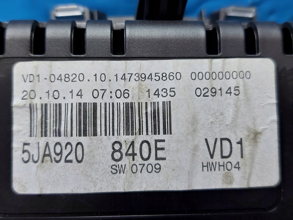 фото №8, Счетчик приборная панель skoda rapid 1.6 tdi 5ja920840e
