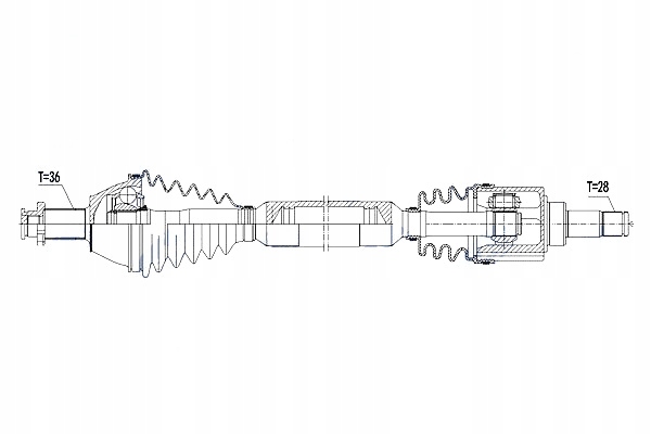 Приводной вал приводная vw polo 1.0 14- skoda fabia 3 1.0 14- seat ibiza 1.0 Доставка
