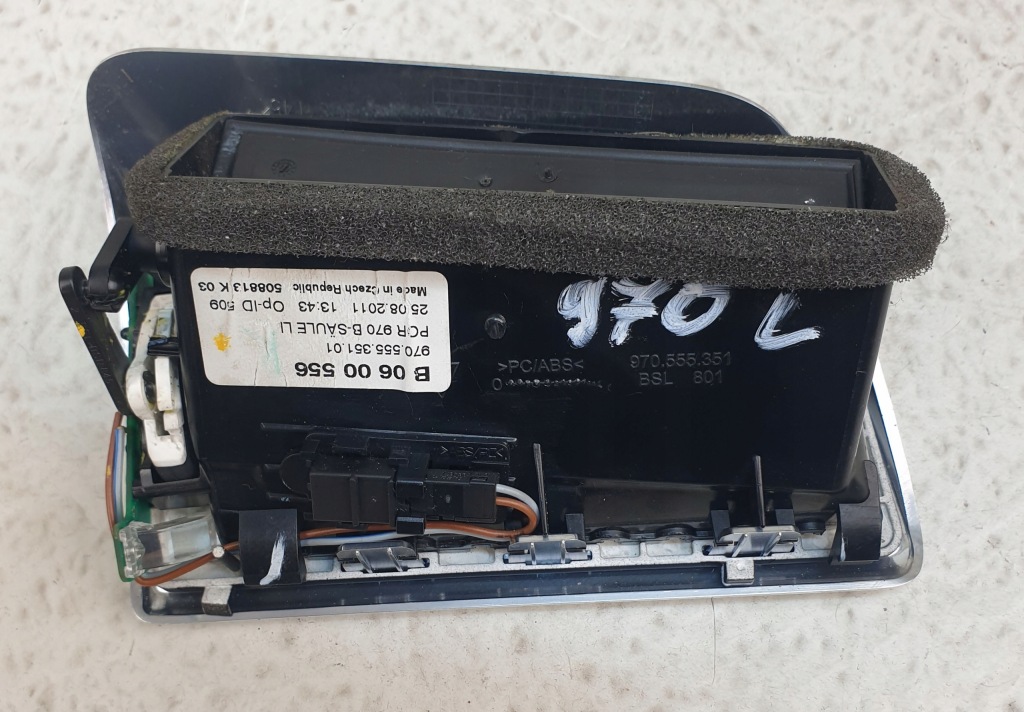 фото №4, Porsche panamera 970 решітка обдув ліва задня рамка хром oryg