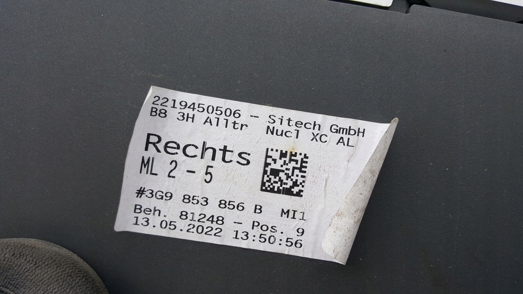 фото №14, Молдинг поріг pr vw passat b8 alltrack 3g9853856b