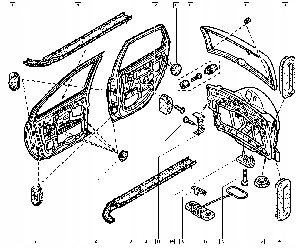 фото №4, Відбійник двері кришки renault scenic i 7700355110 oe!