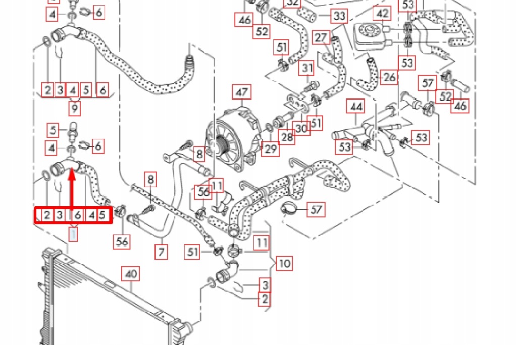 фото №7, Audi q7 4l двигун радіатор рідина охолоджуючий нижній труба wąż новий оригінал