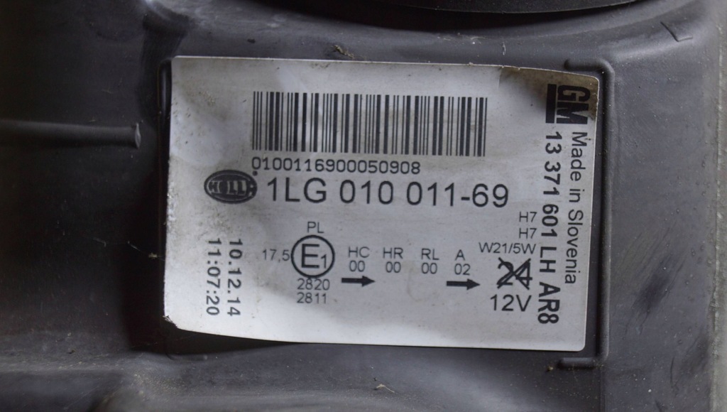 фото №16, Opel astra j лампа левый перед uk s2440